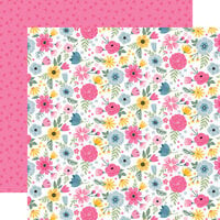Echo Park - Fairy Garden Collection - 12 x 12 Double Sided Paper - Enchanted Florals