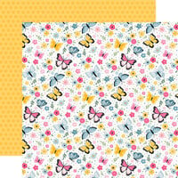 Echo Park - Fairy Garden Collection - 12 x 12 Double Sided Paper - Wondrous Butterflies