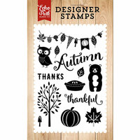 Echo Park - Fall is in the Air Collection - Clear Acrylic Stamps - Feeling Thankful