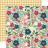 Echo Park - Farmer's Market Collection - 12 x 12 Double Sided Paper - Gather Floral