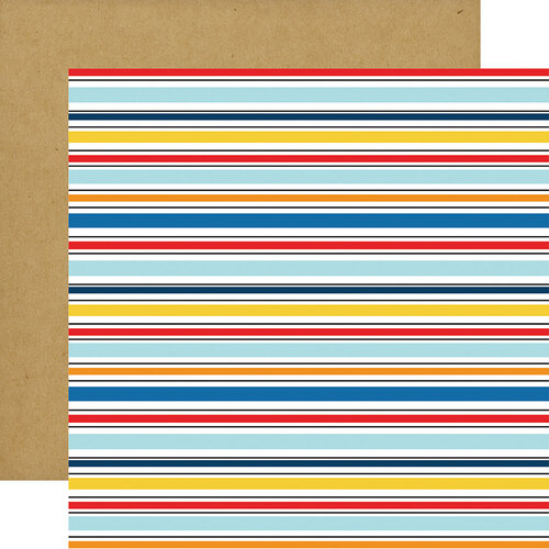 NEW Sided stripe brown cardstock scrapbook paper 12 x 12