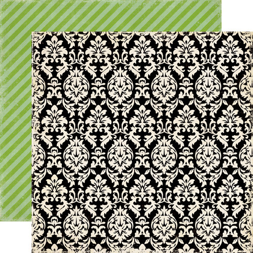 Echo Park - For the Record 2 Collection - Tailored - 12 x 12 Double Sided Paper - Damask