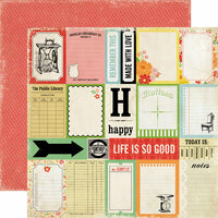 Echo Park - For the Record 2 Collection - Tailored - 12 x 12 Double Sided Paper - Journaling Cards