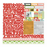 Echo Park - For the Record 2 Collection - Tailored - 12 x 12 Cardstock Stickers - Alphabet