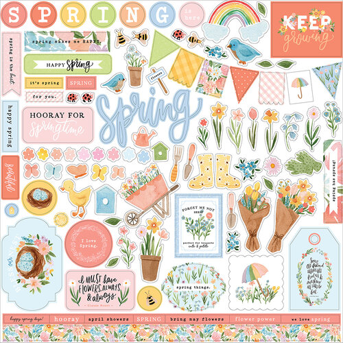 Echo Park - My Favorite Spring Collection - 12 x 12 Cardstock Stickers - Elements