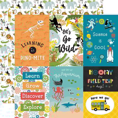 Echo Park - Field Trip Collection - 12 X 12 Double Sided Paper - 4 X 6 Journaling Cards