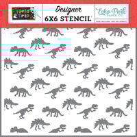 Echo Park - Field Trip Collection - 6 X 6 Stencils - Fossil Stomp