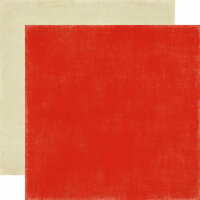 Echo Park - For The Record Collection - 12 x 12 Double Sided Paper - Red and Cream