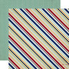 Echo Park - Getaway Collection - 12 x 12 Double Sided Paper - Travel Stripe