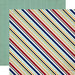 Echo Park - Getaway Collection - 12 x 12 Double Sided Paper - Travel Stripe