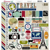 Echo Park - Getaway Collection - 12 x 12 Cardstock Stickers - Elements