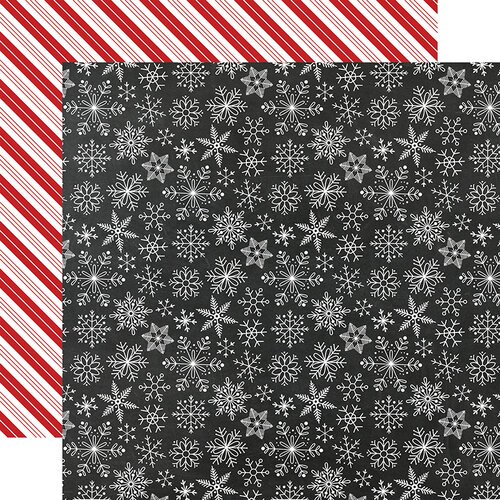 Echo Park - A Gingerbread Christmas Collection - 12 x 12 Double Sided Paper - Snowflakes