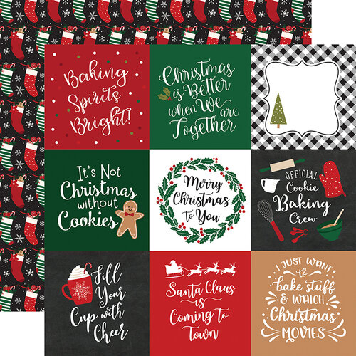 Echo Park - A Gingerbread Christmas Collection - 12 x 12 Double Sided Paper - 4 x 4 Journaling Cards