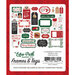 Echo Park - A Gingerbread Christmas Collection - Ephemera - Frames and Tags