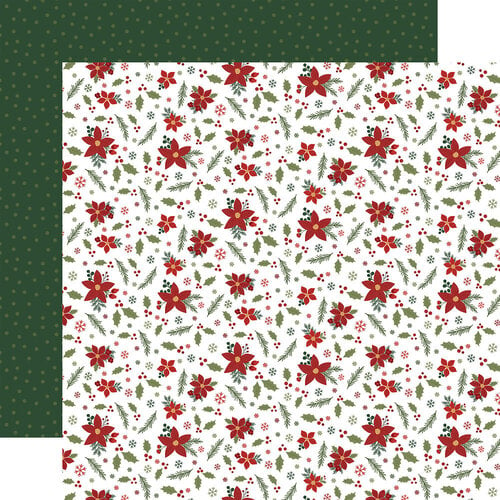 Echo Park - Gnome For Christmas Collection - 12 x 12 Double Sided Paper - Holiday Flowers