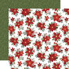 Echo Park - Gnome For Christmas Collection - 12 x 12 Double Sided Paper - Santa's Poinsettias