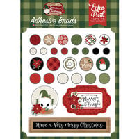 Echo Park - Gnome For Christmas Collection - Self Adhesive Decorative Brads