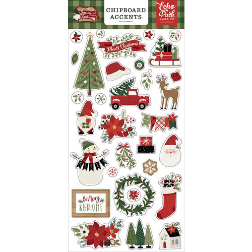 Echo Park - Gnome For Christmas Collection - Chipboard Embellishments - Accents
