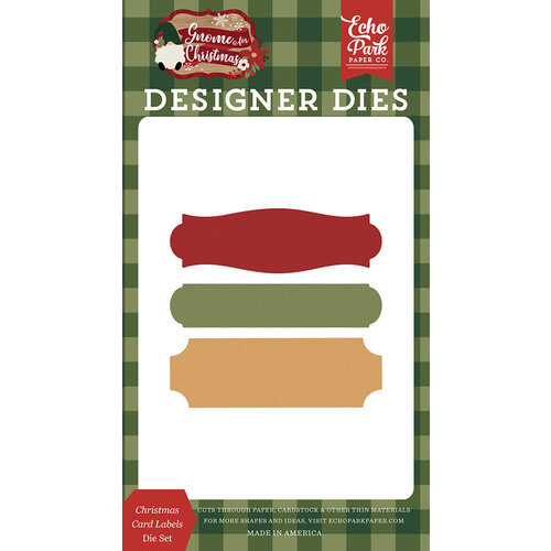 Echo Park - Gnome For Christmas Collection - Designer Dies - Christmas Card Labels