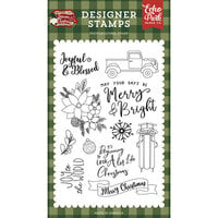 Echo Park - Gnome For Christmas Collection - Clear Photopolymer Stamps - Joyful and Blessed