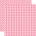 Echo Park - Dots and Stripes Gingham Collection - Spring - 12 x 12 Double Sided Paper - Raspberry Gingham