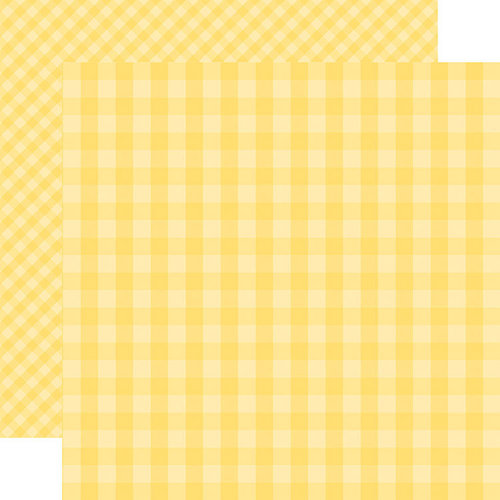 Echo Park - Dots and Stripes Gingham Collection - Spring - 12 x 12 Double Sided Paper - Banana Cream Gingham Echo Park - Dots and Stripes Gingham Collection - Spring - 12 x 12 Double Sided Paper - Banana Cream Gingham