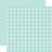 Echo Park - Dots and Stripes Gingham Collection - Spring - 12 x 12 Double Sided Paper - Blueberry Gingham