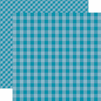 Echo Park - Dots and Stripes Gingham Collection - Summer - 12 x 12 Double Sided Paper - Splash Gingham