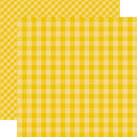 Echo Park - Dots and Stripes Gingham Collection - Summer - 12 x 12 Double Sided Paper - Starfish Gingham