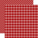 Echo Park - Dots and Stripes Gingham Collection - Autumn - 12 x 12 Double Sided Paper - Red Gingham