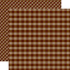 Echo Park - Dots and Stripes Gingham Collection - Autumn - 12 x 12 Double Sided Paper - Brown Gingham