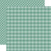 Echo Park - Dots and Stripes Gingham Collection - Autumn - 12 x 12 Double Sided Paper - Teal Gingham