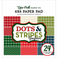 Echo Park - Dots and Stripes Gingham Collection - Christmas - 6 x 6 Paper Pad