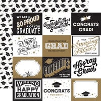 Echo Park - Graduation Collection - 12 x 12 Double Sided Paper - 4 x 3 Journaling Cards