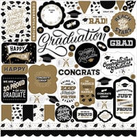 Echo Park - Graduation Collection - 12 x 12 Cardstock Stickers - Elements