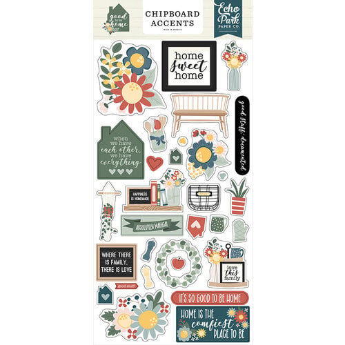 Echo Park - Good To Be Home Collection - Chipboard Embellishments - Accents