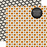 Echo Park - Halloween Collection - 12 x 12 Double Sided Paper - Halloween Pumpkins