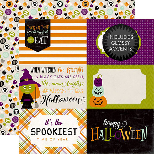 Echo Park - Halloween Collection - 12 x 12 Double Sided Paper - 4 x 6 Journaling Cards