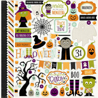 Echo Park - Halloween Collection - 12 x 12 Cardstock Stickers - Elements