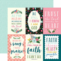 Echo Park - Have Faith Collection - 12 x 12 Double Sided Paper - 4 x 6 Journaling Cards