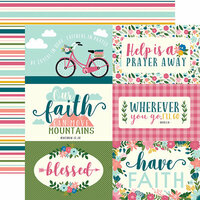 Echo Park - Have Faith Collection - 12 x 12 Double Sided Paper - Journaling Cards
