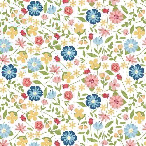 Echo Park - Have A Great Summer Collection - 12 x 12 Double Sided Paper - Stems Of Summer