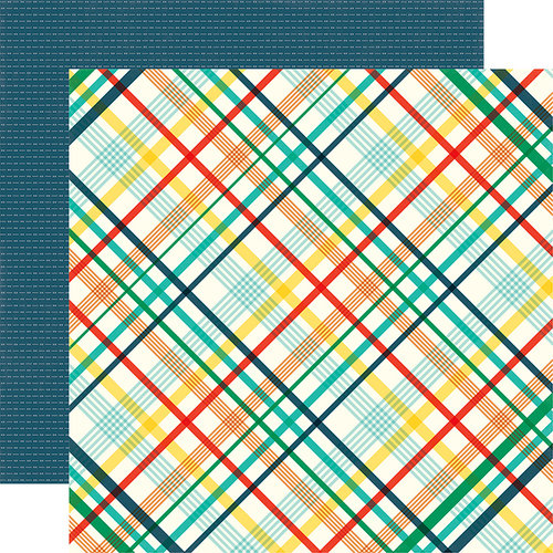 Echo Park - Happy Birthday Boy Collection - 12 x 12 Double Sided Paper - Rad Plaid