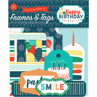 Echo Park - Happy Birthday Boy Collection - Ephemera - Frames and Tags