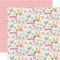 Echo Park - Happy Birthday Girl Collection - 12 x 12 Double Sided Paper - Happy Birthday