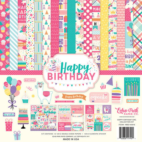 Echo Park - Happy Birthday Girl Collection - 12 x 12 Collection Kit