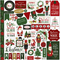 Echo Park - Here Comes Santa Claus Collection - Christmas - 12 x 12 Cardstock Stickers - Elements