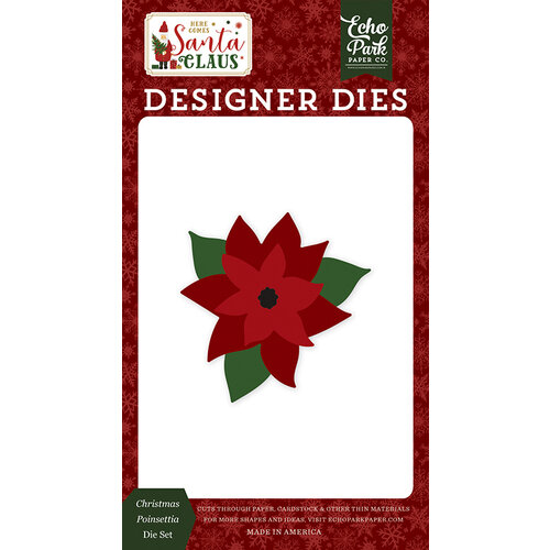 Echo Park - Christmas - Here Comes Santa Claus Collection - Designer Dies - Christmas Poinsettia