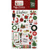 Echo Park - Christmas - Here Comes Santa Claus Collection - Puffy Stickers