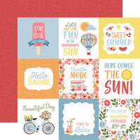 Echo Park - Here Comes The Sun Collection - 12 x 12 Double Sided Paper - 4 x 4 Journaling Cards